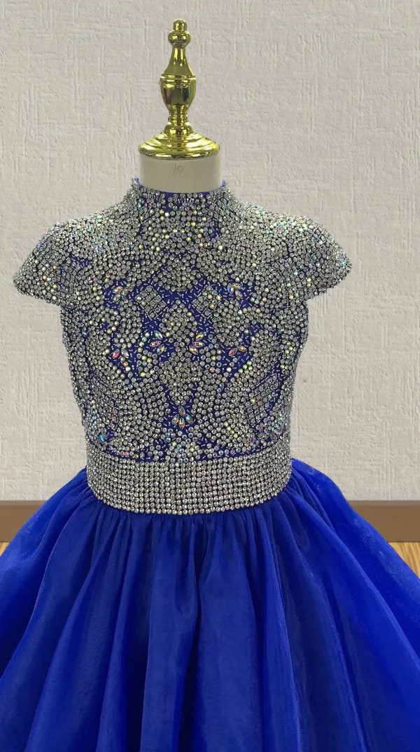 Best Beauty Little Girls Stunning Royal Blue Prom Dress