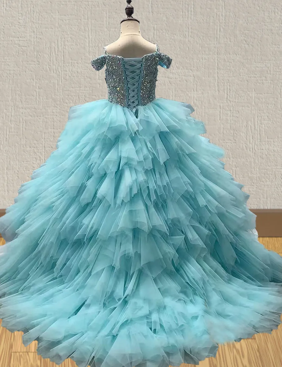 Best Beauty Sparkly Preteen Stunning Evening Gown