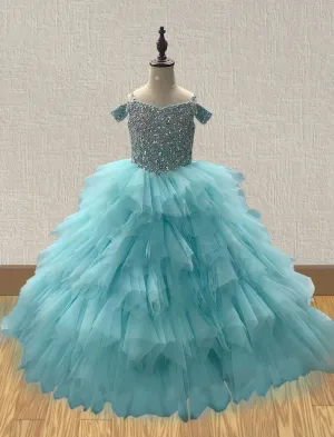 Best Beauty Sparkly Preteen Stunning Evening Gown