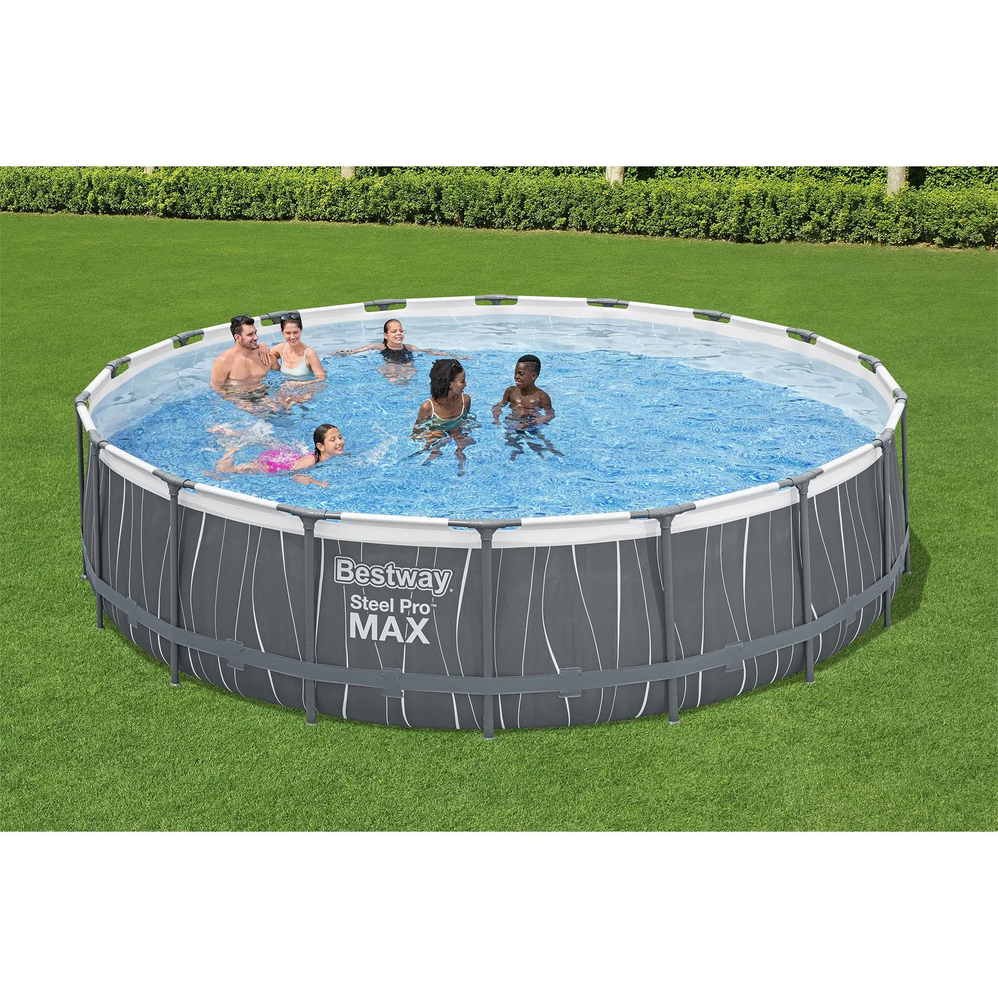 Bestway Steel Pro MAX 18' x 48" Round Above Ground Pool Set w/LED Light & Remote