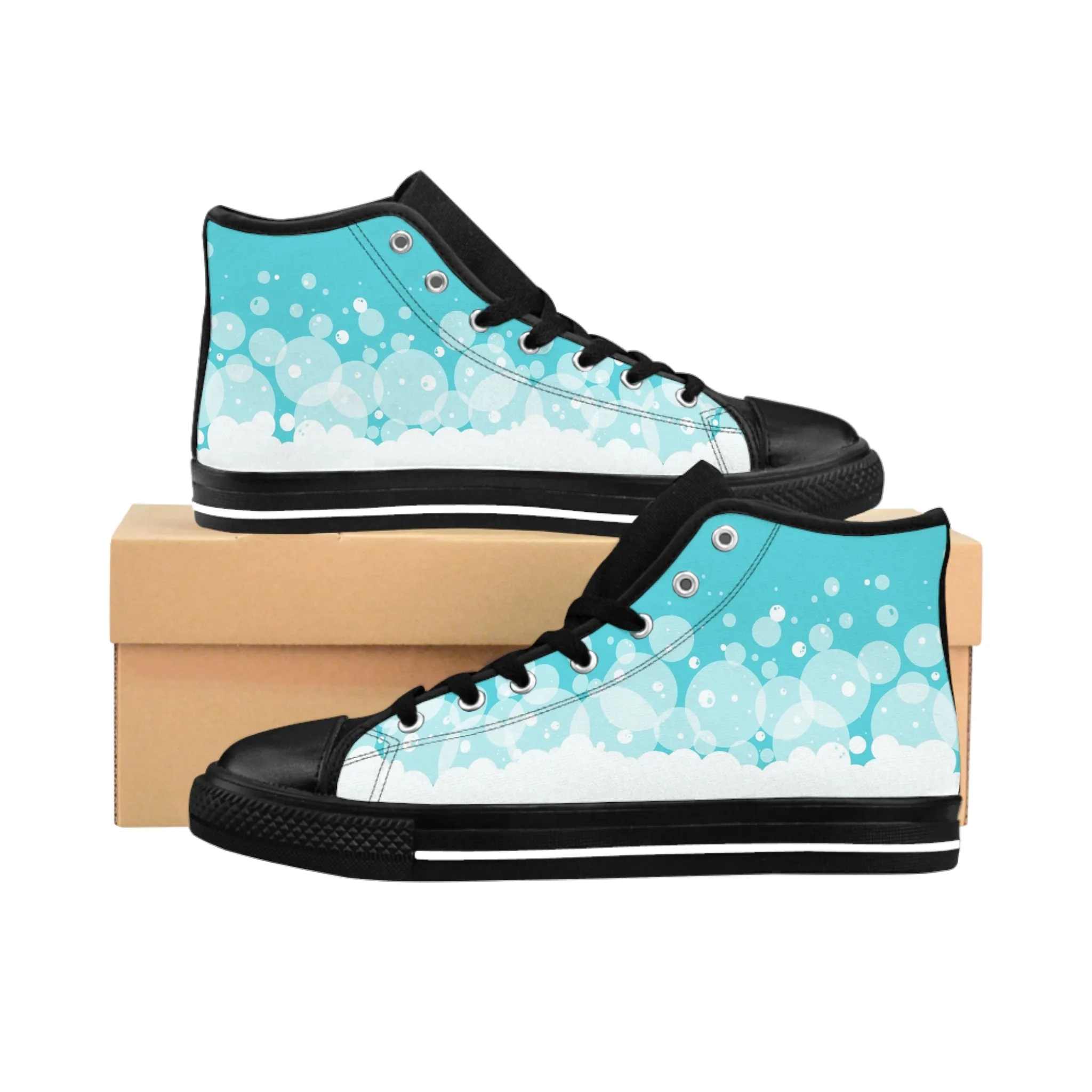 Blue Bubbles Women's Classic Sneakers