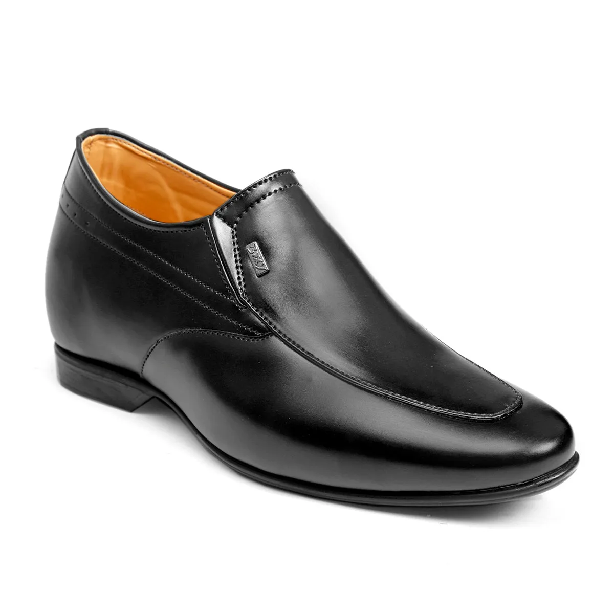 BXXY Men's 9 cm (3.5 Inch) Hidden Height Increasing Faux Leather Material Slip-on Formal Dress Shoes