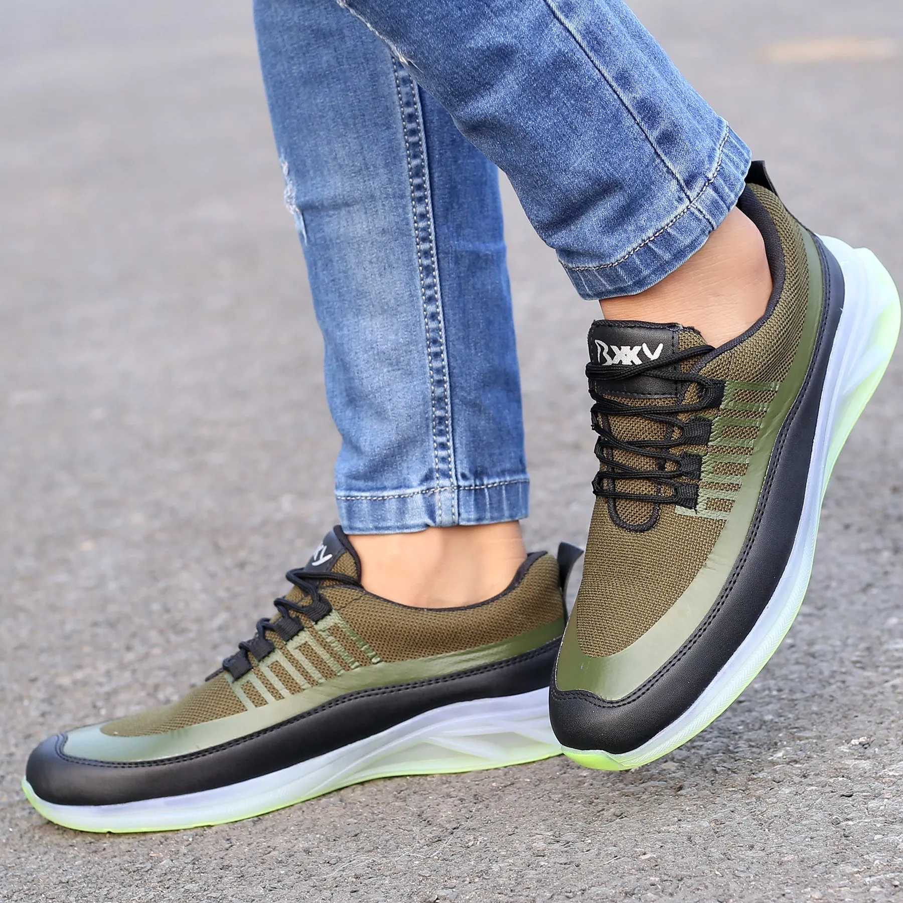 Bxxy's Trendiest Sports Walking Shoes For Men on Transparent Sole