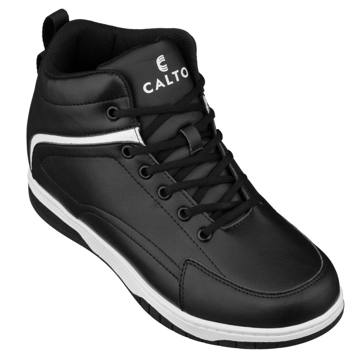 CALTO - S3264 - 3.2 Inches Taller (Black/White) - Sneakers