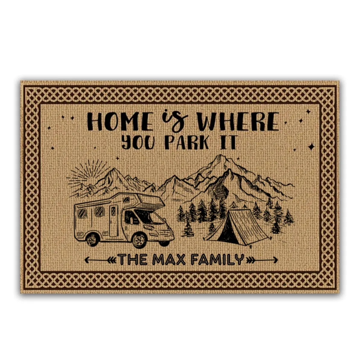 Camper - Happy Campers Camping - Personalized Doormat