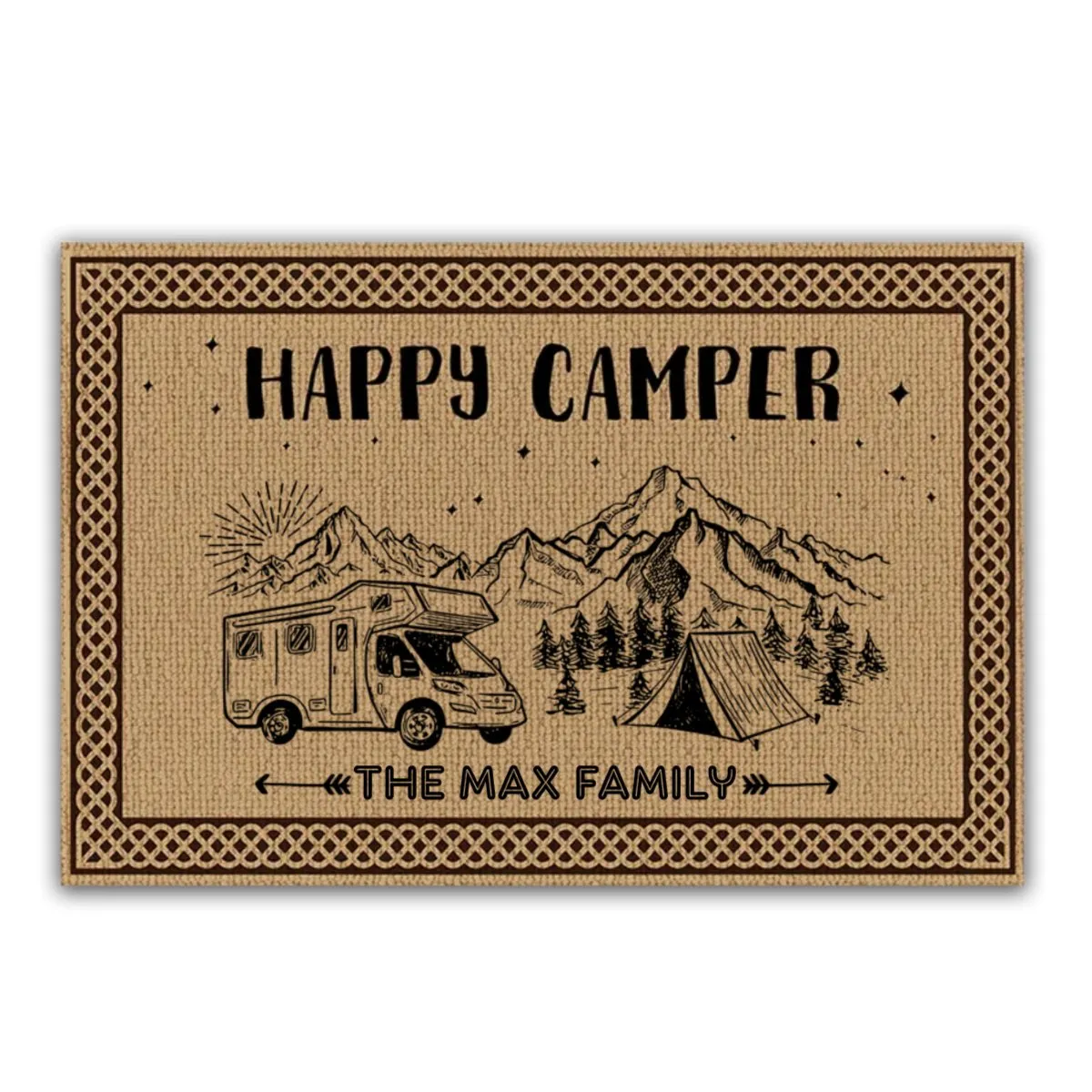 Camper - Happy Campers Camping - Personalized Doormat