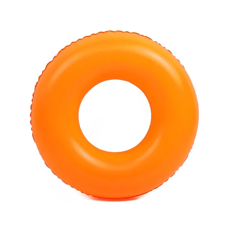 Cartoon Pattern Double Airbag Thickened Inflatable Swimming Ring Crystal Swimming Ring, Size:90 cm(Orange)