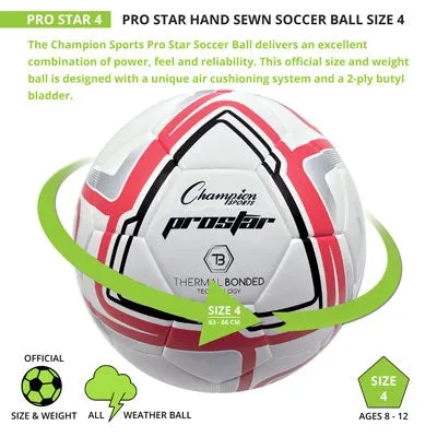 Champion Sports Pro Star Soccer Ball Size 4