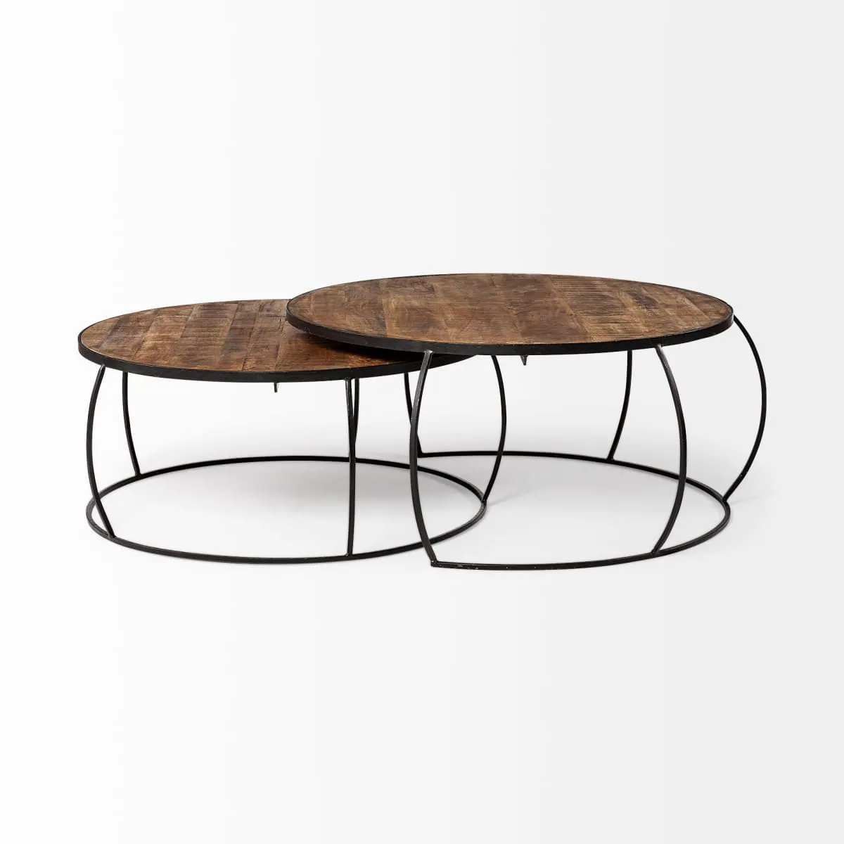 Clapp Coffee Table Brown Wood | X Pattern