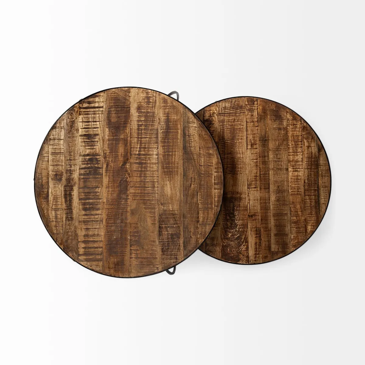 Clapp Coffee Table Brown Wood | X Pattern