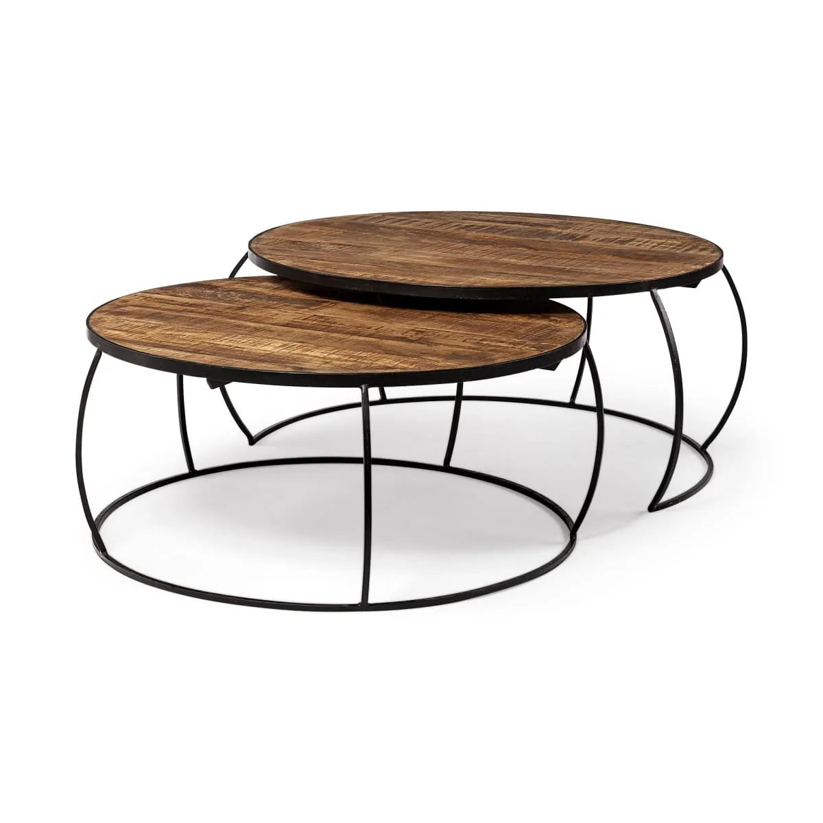 Clapp Coffee Table Brown Wood | X Pattern