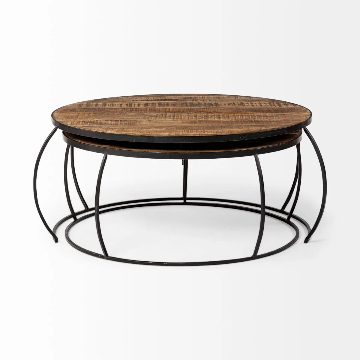 Clapp Coffee Table Brown Wood | X Pattern