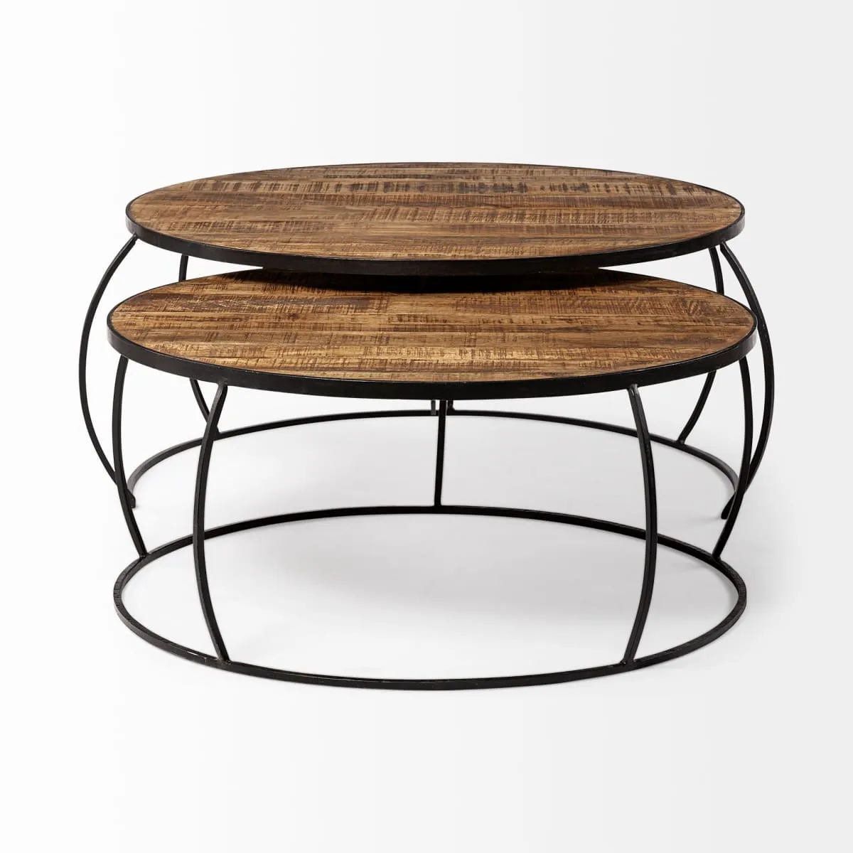 Clapp Coffee Table Brown Wood | X Pattern