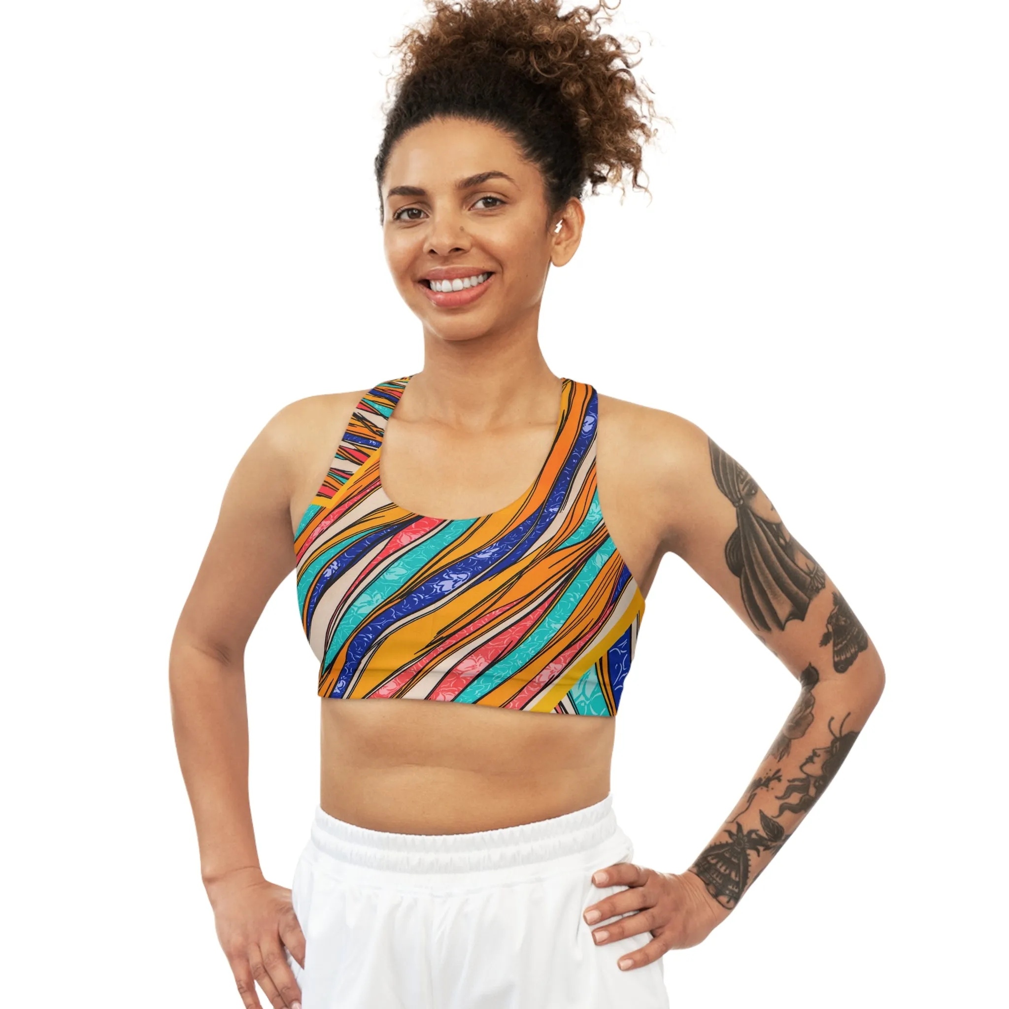 Color Brushstroke - Inovax Seamless Sports Bra