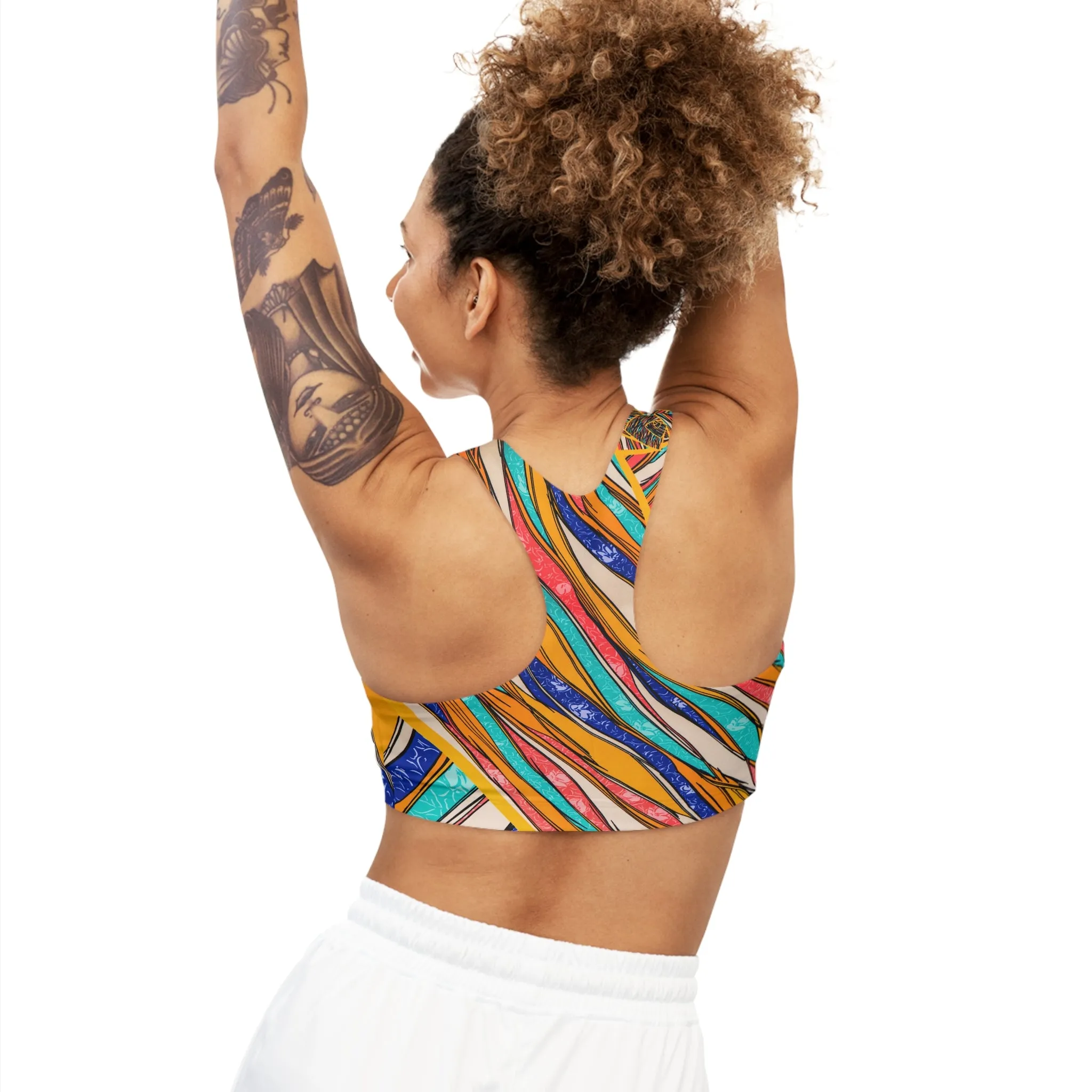 Color Brushstroke - Inovax Seamless Sports Bra