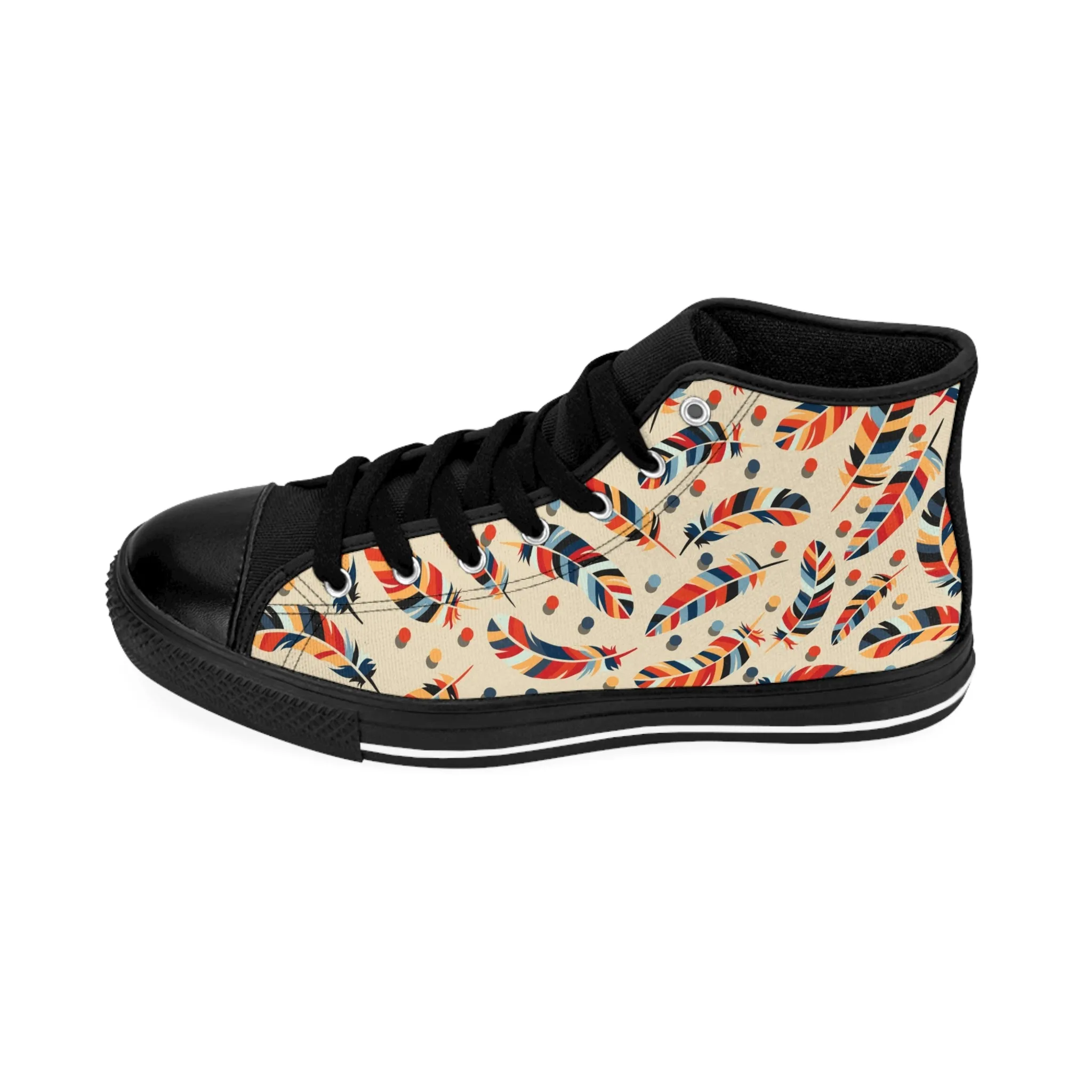 Colorful Feathers Women's Classic Sneakers