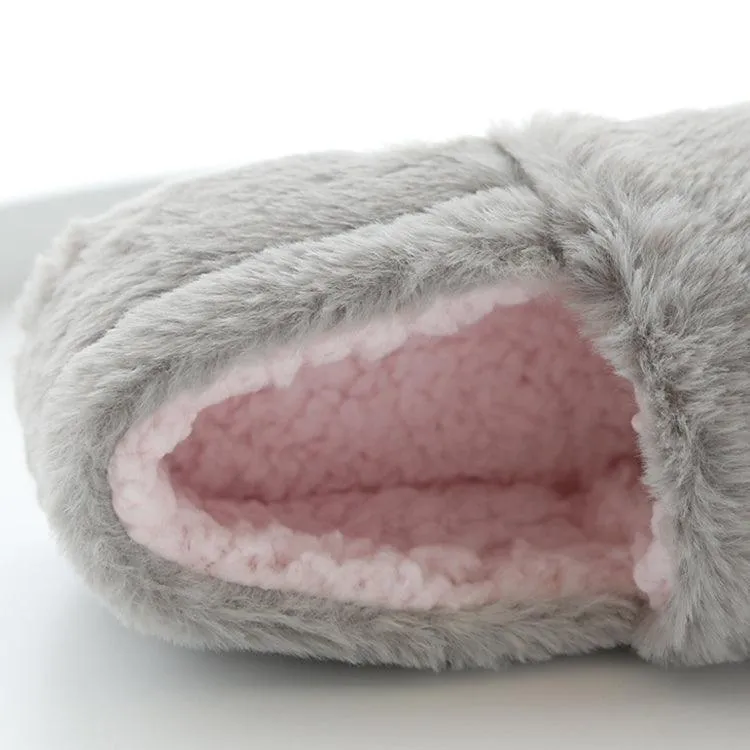 Cozy Plush Cotton Slippers for Women - Warm, Soft Soled Indoor Footwear for Pregnancy and Postpartum Comfort