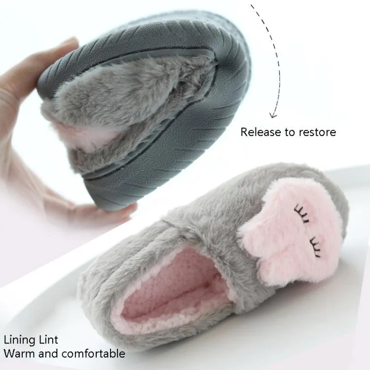 Cozy Plush Cotton Slippers for Women - Warm, Soft Soled Indoor Footwear for Pregnancy and Postpartum Comfort