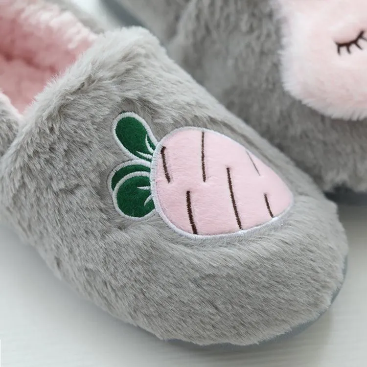 Cozy Plush Cotton Slippers for Women - Warm, Soft Soled Indoor Footwear for Pregnancy and Postpartum Comfort