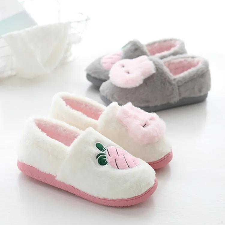 Cozy Plush Cotton Slippers for Women - Warm, Soft Soled Indoor Footwear for Pregnancy and Postpartum Comfort