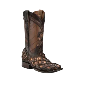 Cuadra Men's Asturias Honey Fish Pirarucu Laser & Woven Boot