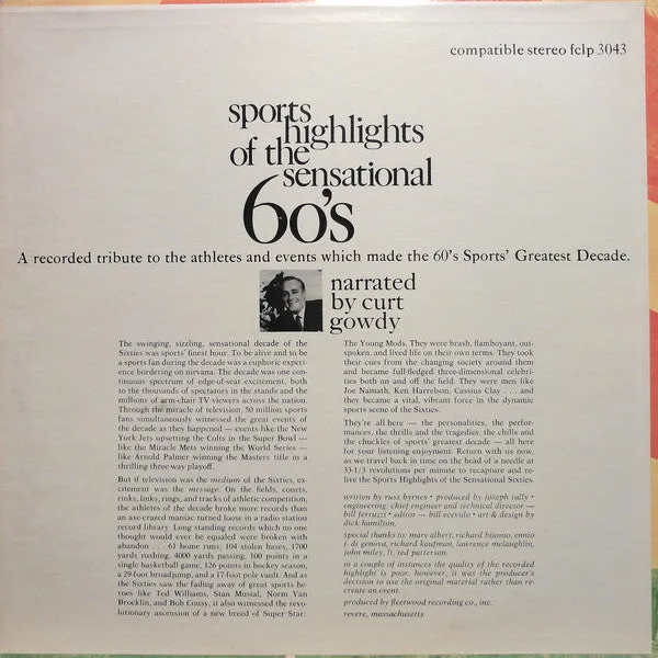 Curt Gowdy (2) - Sports Highlights Of The 60's (LP) (VG )