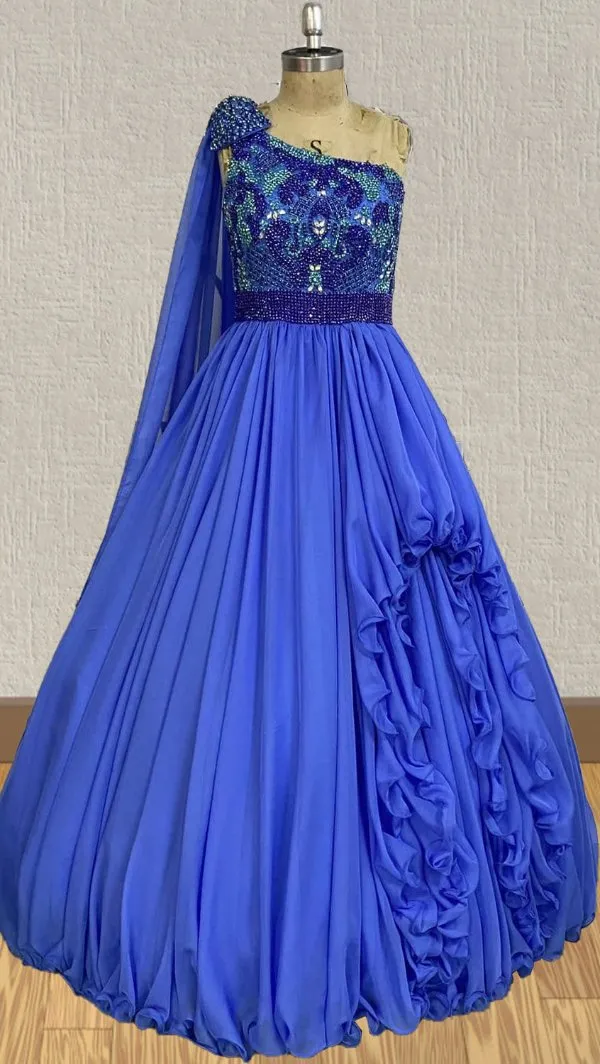 Custom Stunning Royal Pageant Dress for Young Girl