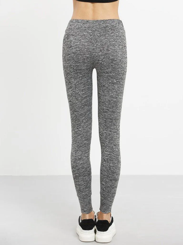 Dark Grey Tie Waist Sports Pants