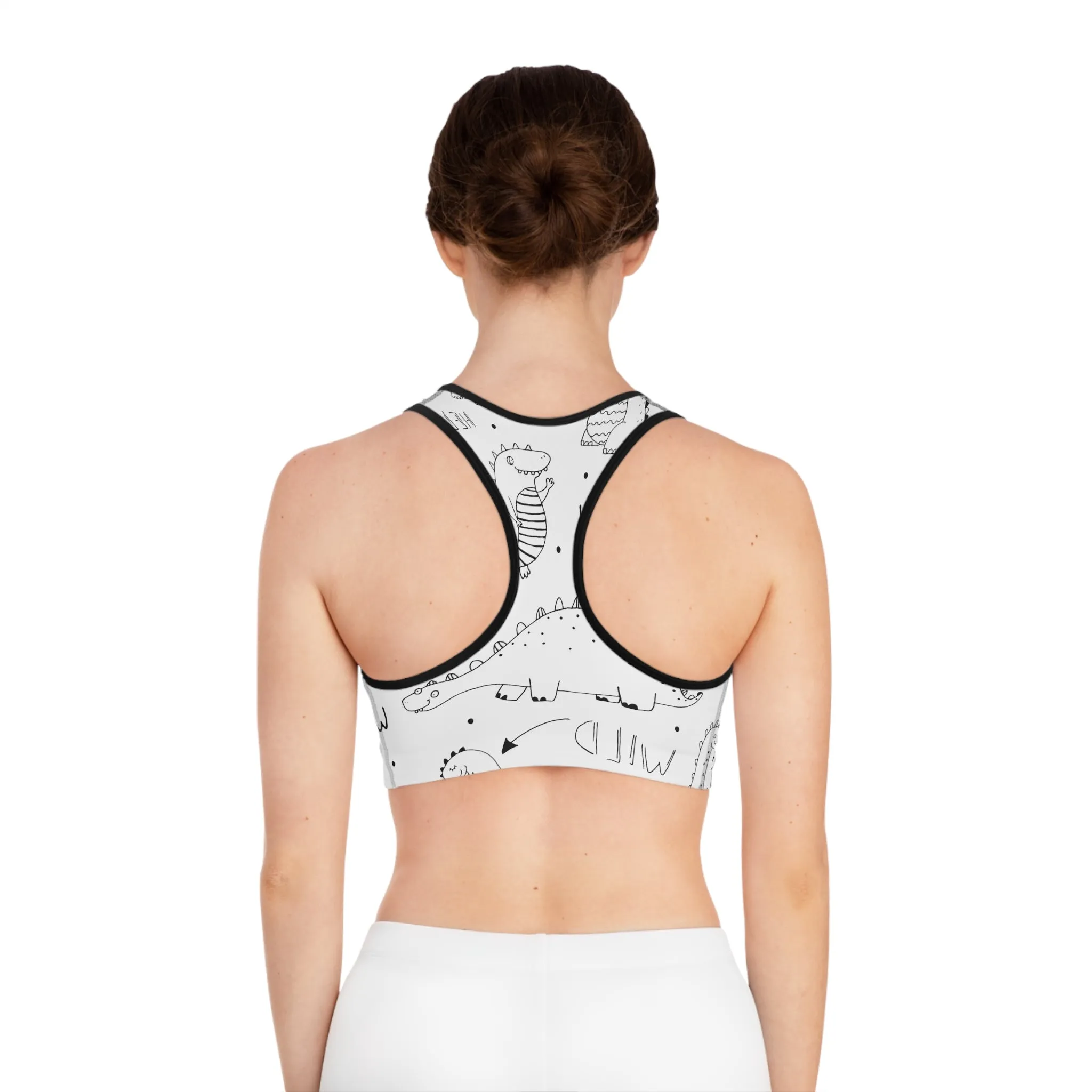 Doodle Dinosours - Inovax Sports Bra