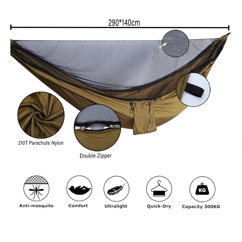 Double & Single Nylon Camping Hammock - Lvgowyd