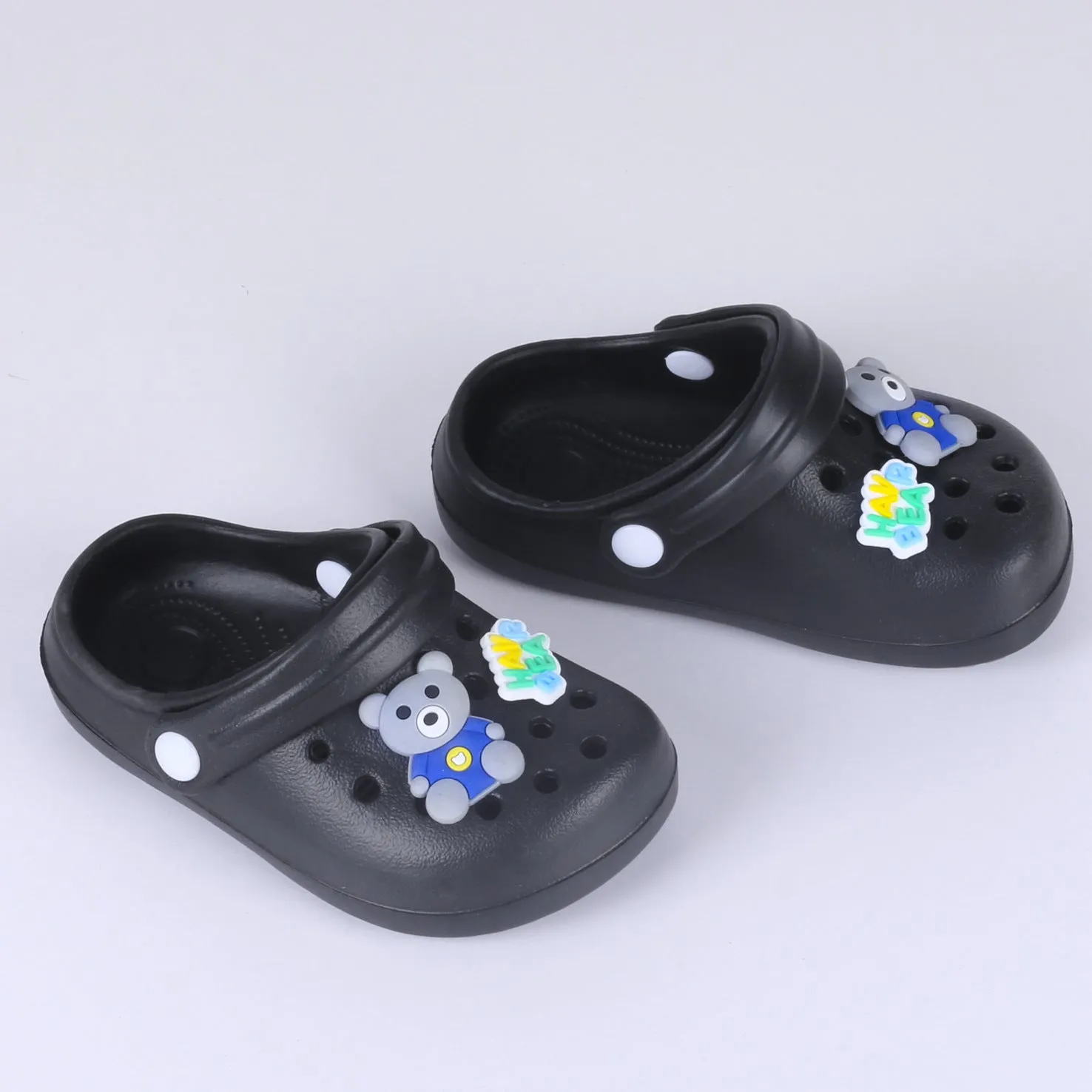 Dunnmall Children's Hole Shoes Women's Summer Outdoor Wear Shit Feeling Thick Bottom Toe Cap Half Slippers Boys and Girls Home Non-Slip Sandals for Older Children