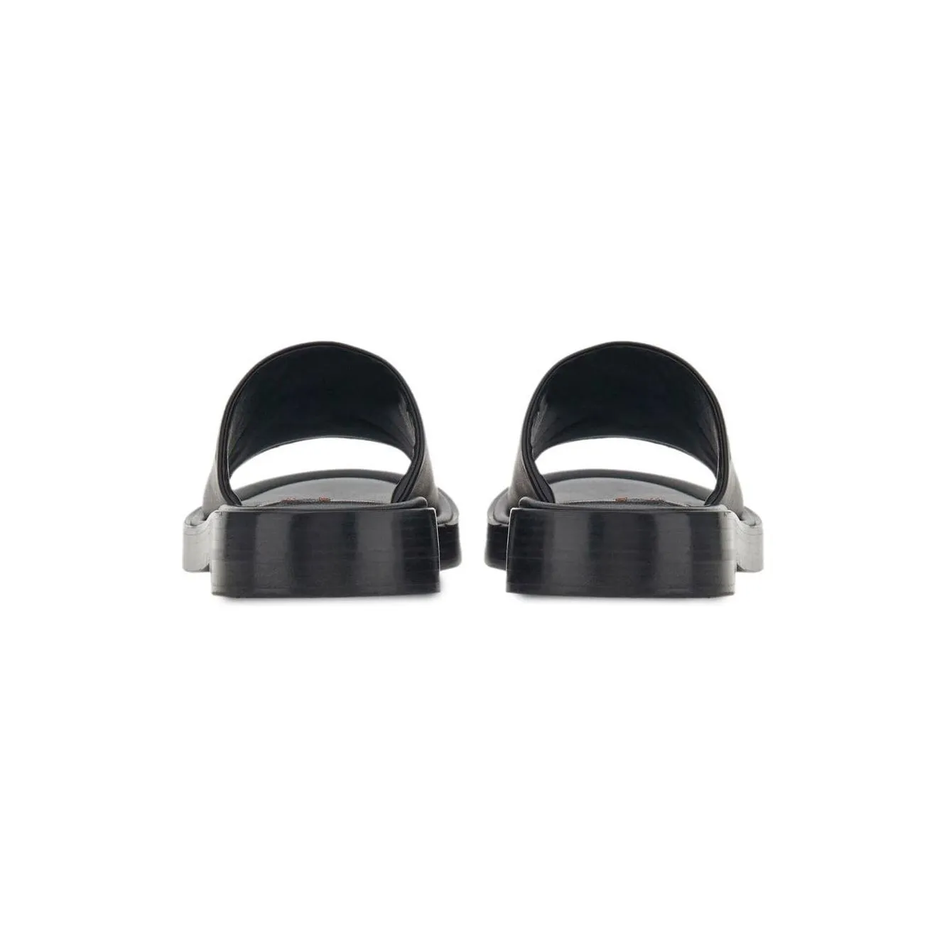 Ferragamo crossover-strap leather slides Sandals Black