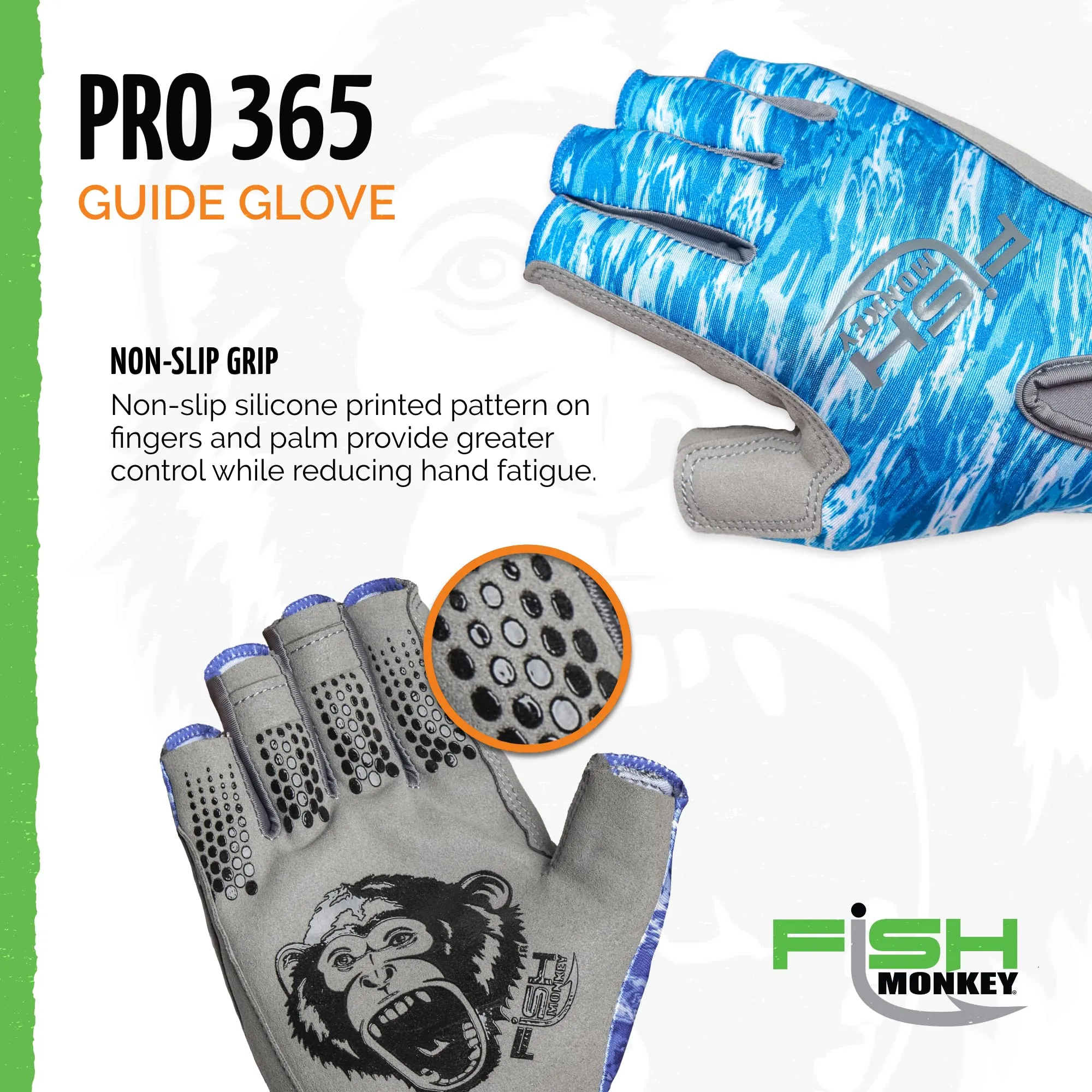 Fish Monkey FM21 Pro 365 Guide Glove - Blue Water Camo