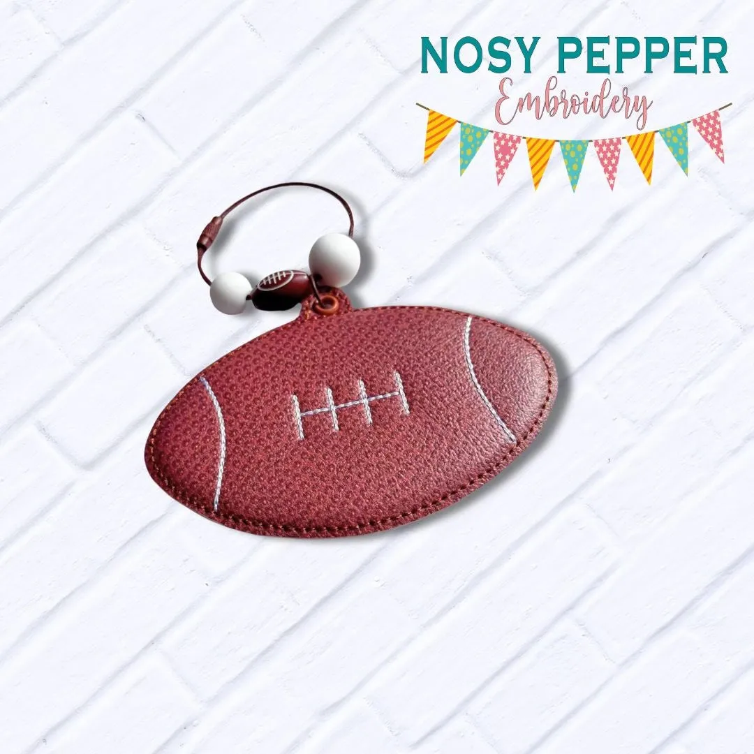 Football Puff bookmark/ornament/bag tag machine embroidery design DIGITAL DOWNLOAD