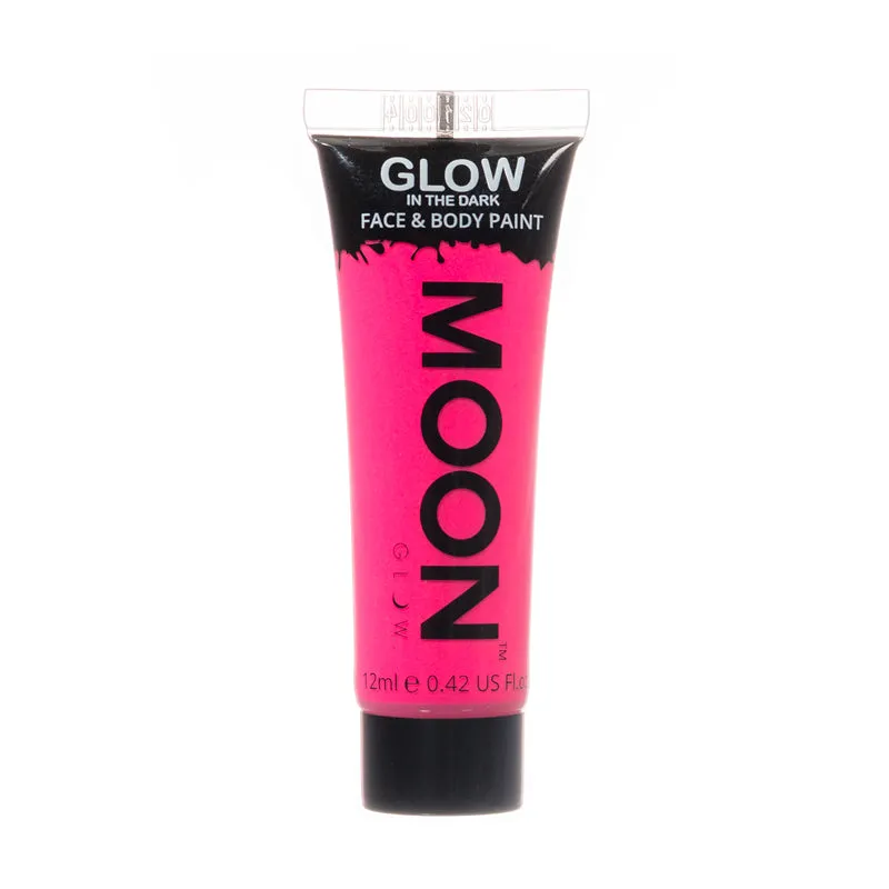 Glow in The Dark 12ml UV Face Paint Pink