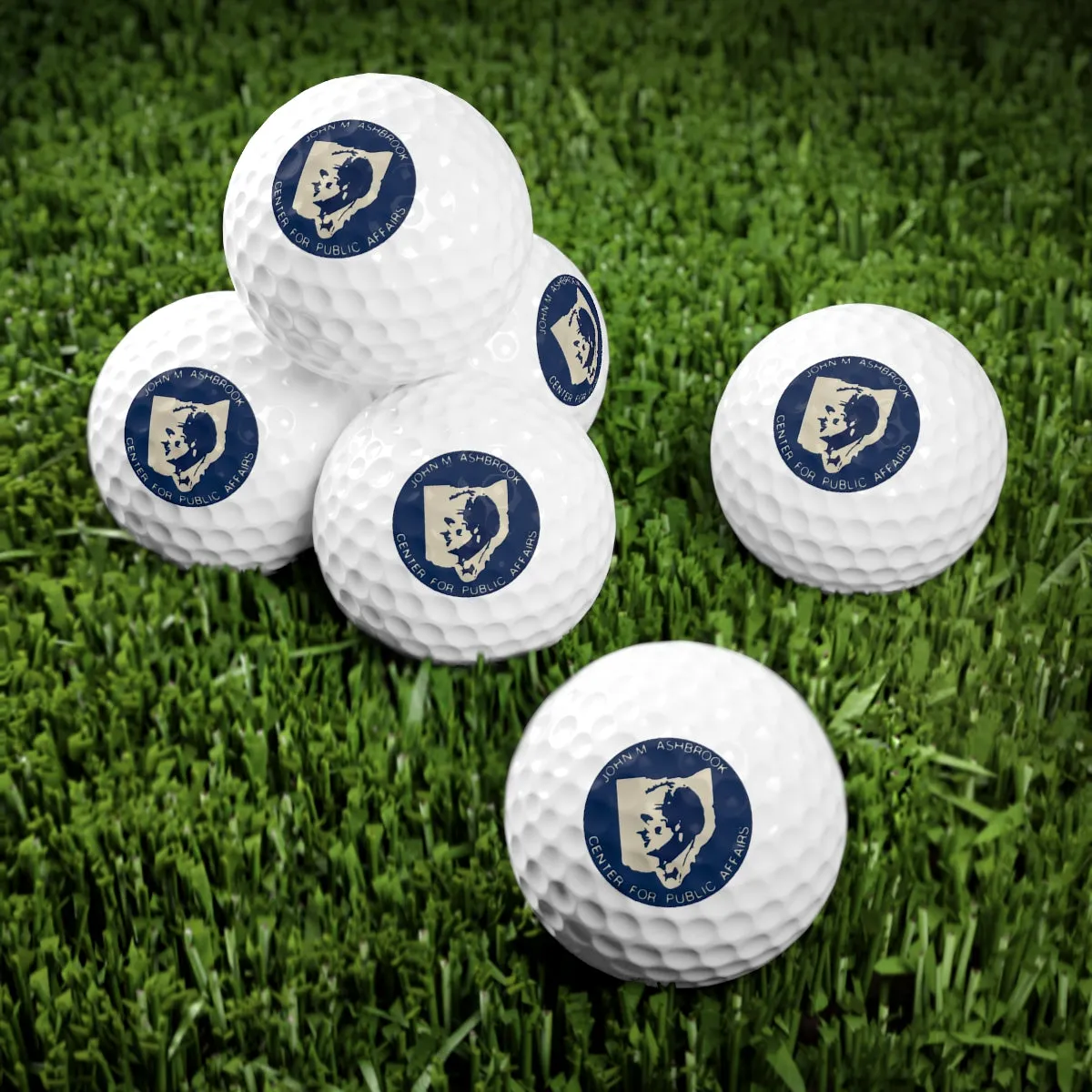 Golf Balls, 6pcs, with Vintage Logo