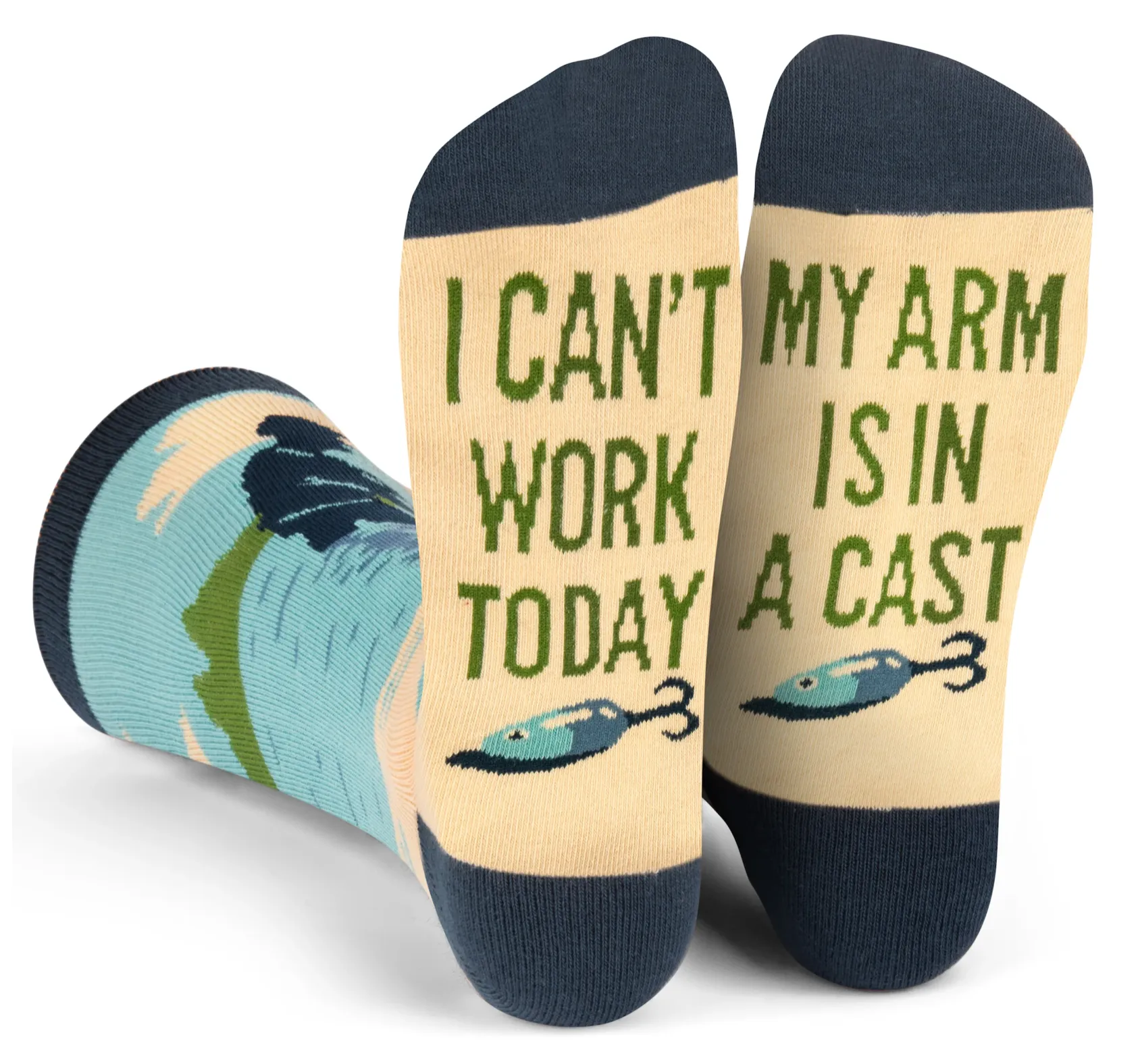 I Can't Work Today, My Arm is In A Cast Crew Sock