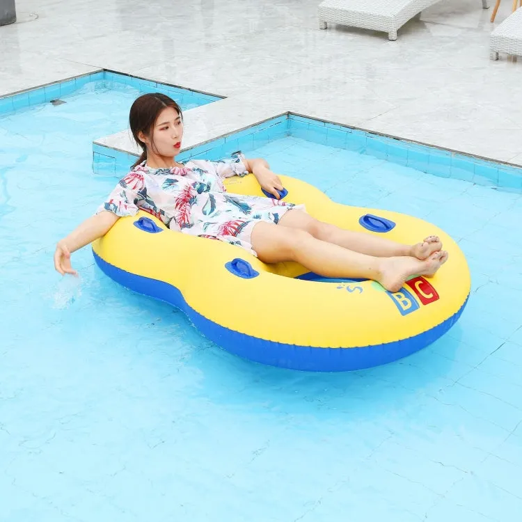 Inflatable Two People Lovers Couples Swimming Ring Pool Float Chair Seat 110 x 160cm