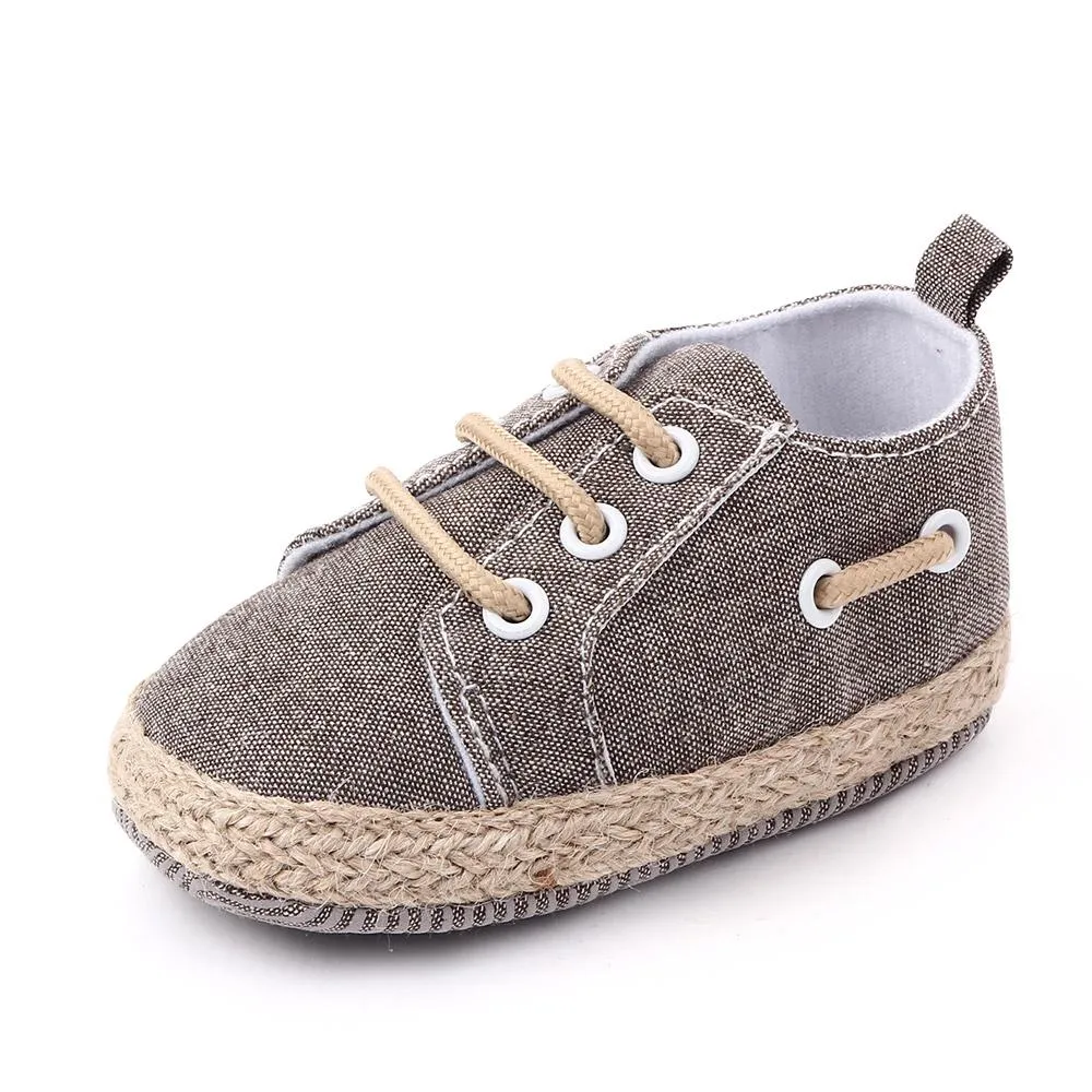 Lace Up Baby Sneakers Brown