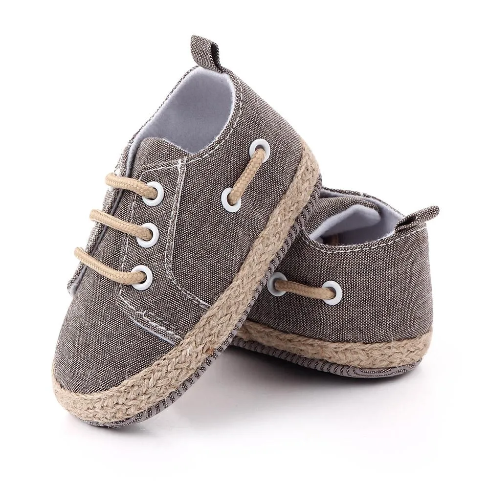 Lace Up Baby Sneakers Brown