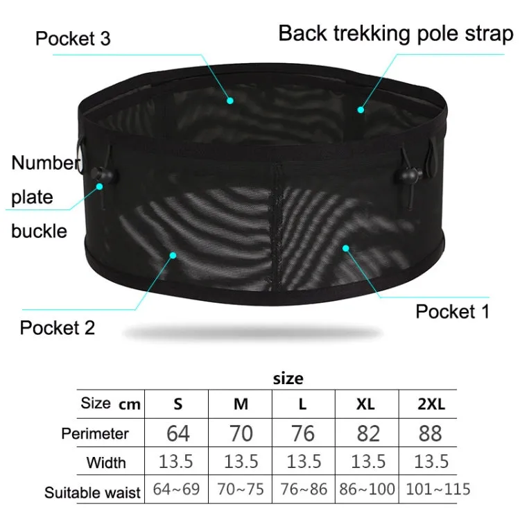 Large Capacity Elastic Mesh Close-fitting Mobile Phone Bag Cycling Mountaineering Kettle Bag, Size: XL(Black White)