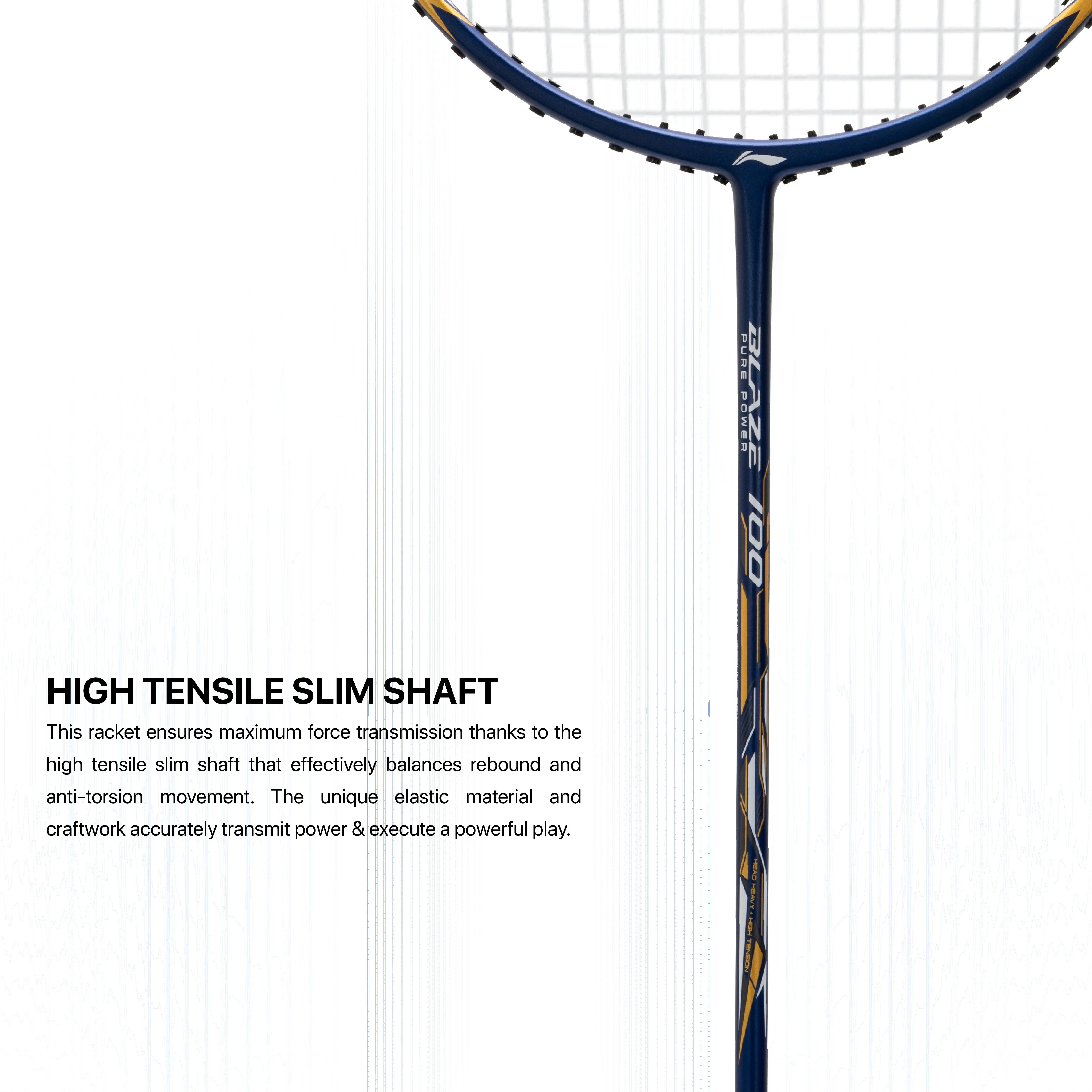 Li-Ning Blaze 100 Strung Badminton Racquet (Blue)