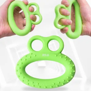 MAXSOINS MXO-DOUBLE-001 Frog Shape Finger Grip Training Device Finger Grip Ring, Specification: 20LB (Double-sided Green)