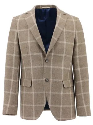 Melrose Beige Checked Sports Jacket