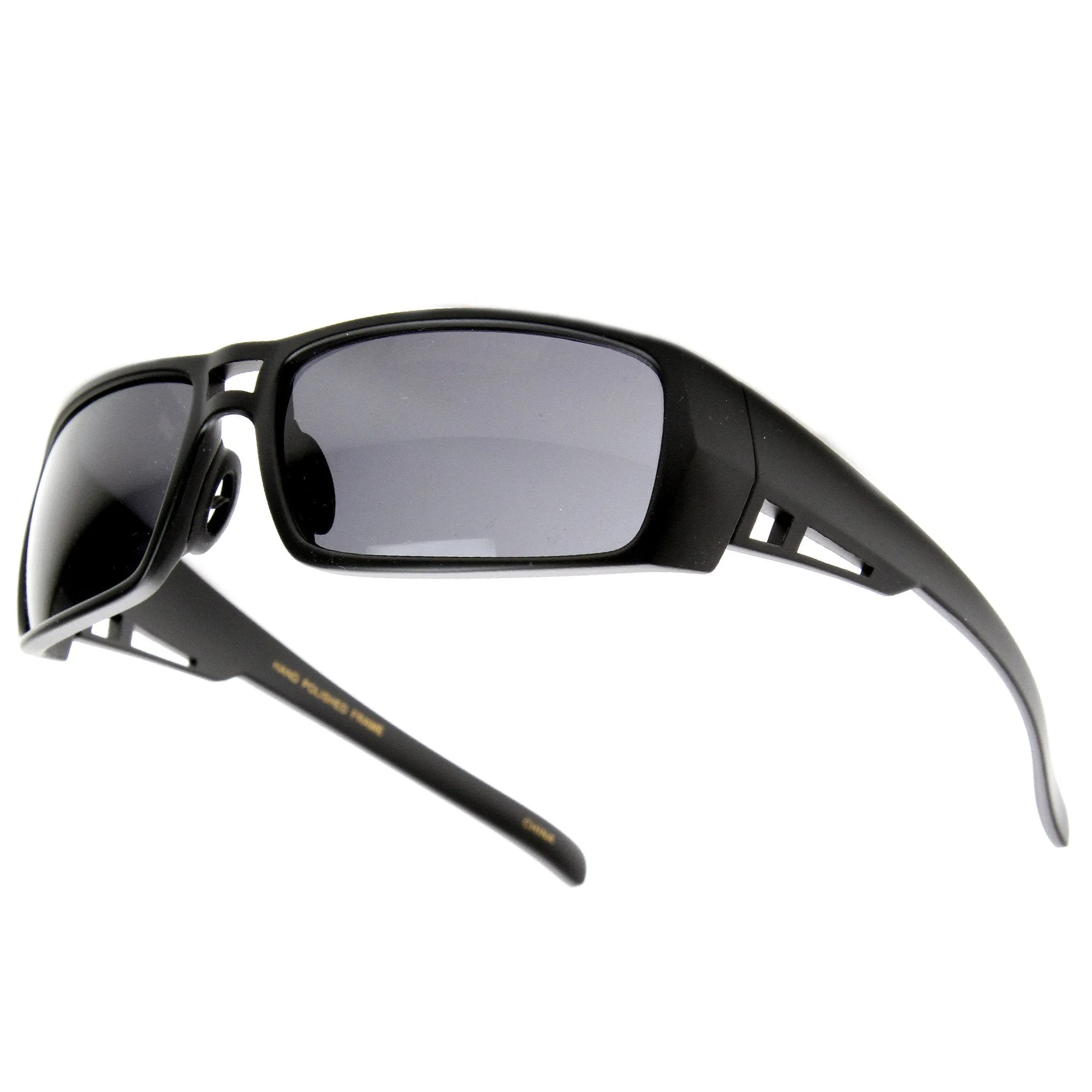 Mens Action Sports Wrap Around Aviator Sunglasses 8262