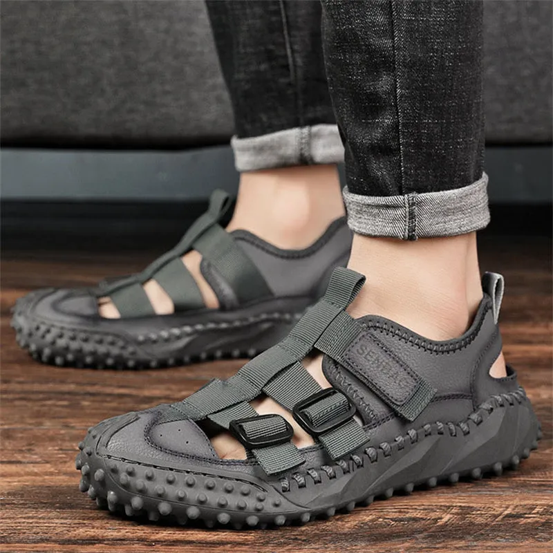 Men's Hollow Out Thick Sole Anti Slip Slingback Sandals