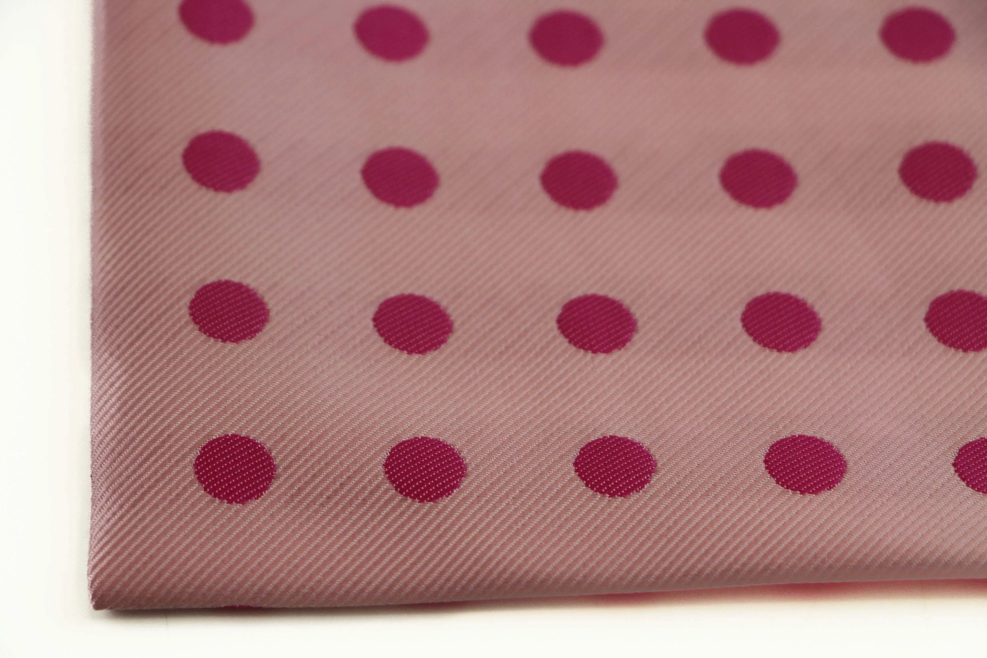 Mens Light & Dark Pink Polka Dot Silk Pocket Square