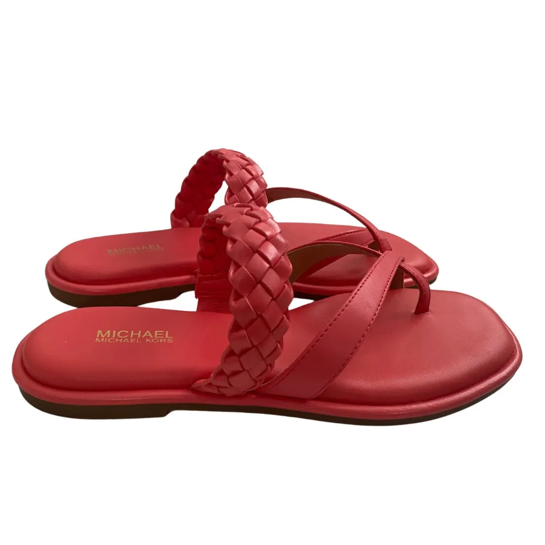 MICHAEL KORS Alba Flat Sandals Coral