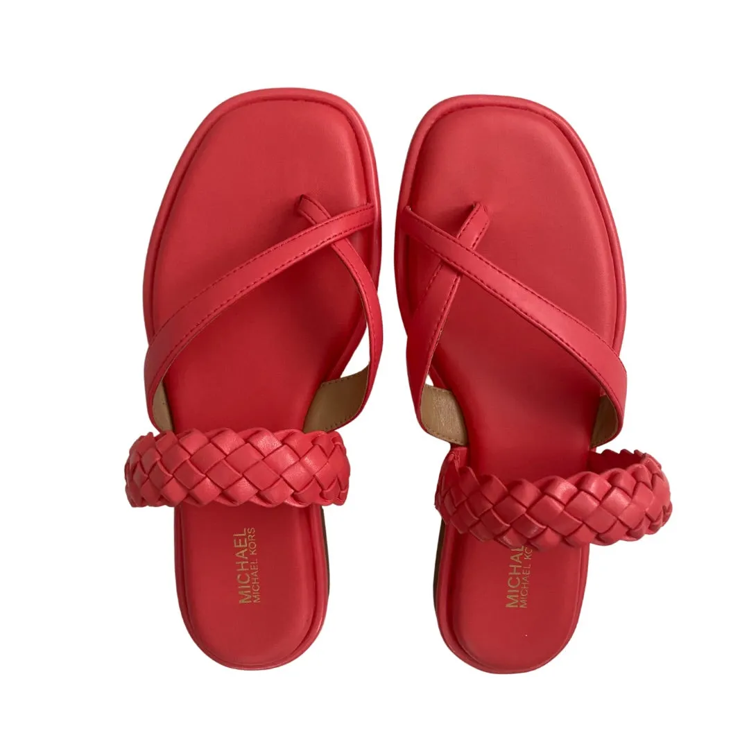 MICHAEL KORS Alba Flat Sandals Coral