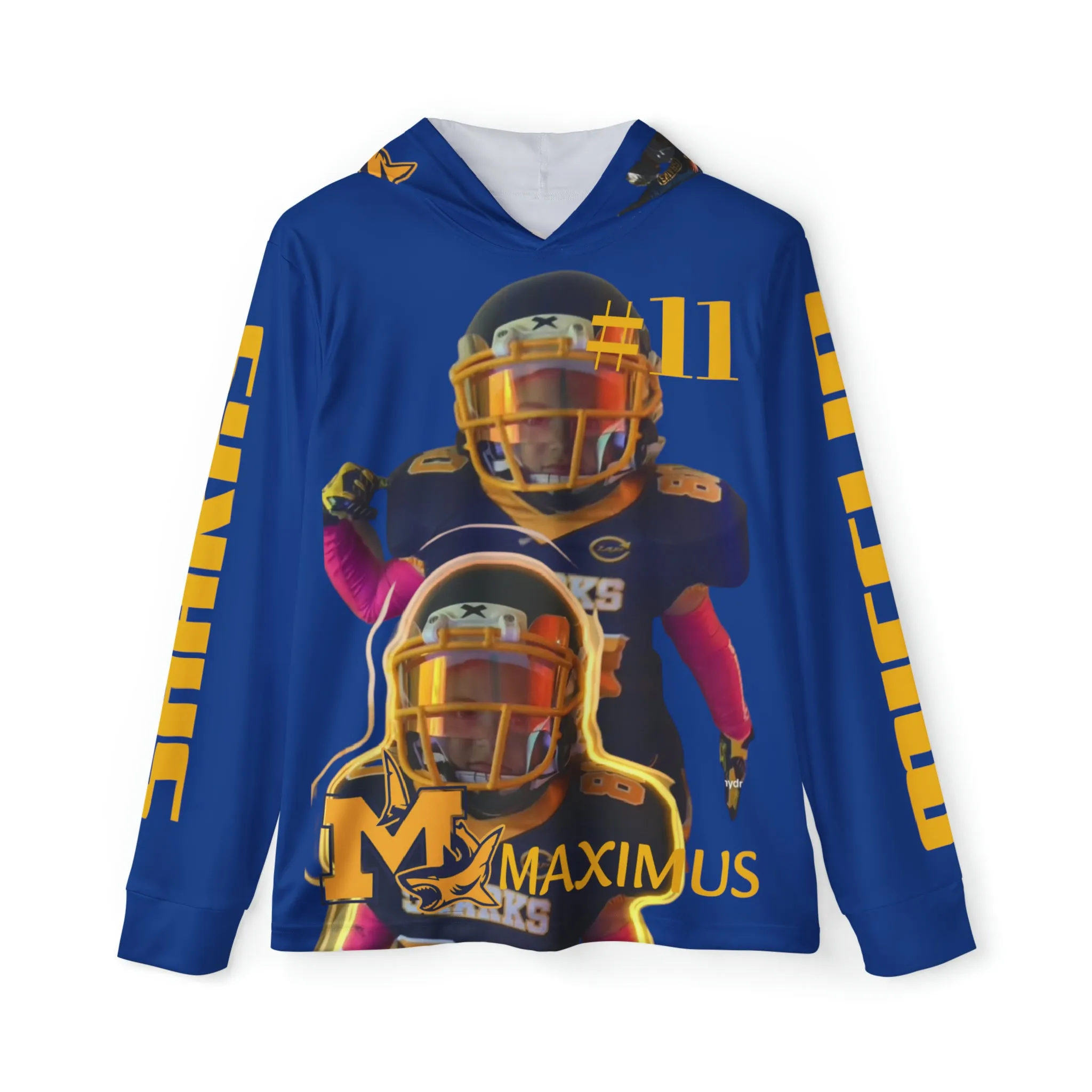 Mifflin Sharks Maximus Men's Sports Warmup Hoodie (AOP)